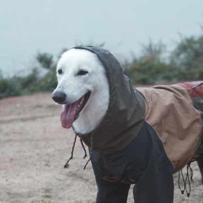 Weißer Deutscher Schäferhund im Horizon Over Mesa wasserdichten Hundeanzug Mezkui
